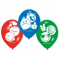 Luftballons - Smiley Emoticons, 6 Stück