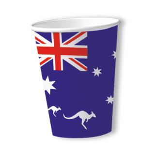 56-teiliges Party-Set Australien - Teller Becher Servietten Trinkhalme für 10 Personen