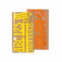 Filz - Dekoset Schulkind orange/gelb, 8-teilig