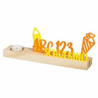 Filz - Dekoset Schulkind orange/gelb, 8-teilig