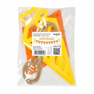 Filz - Wimpelgirlande Schulkind orange/gelb