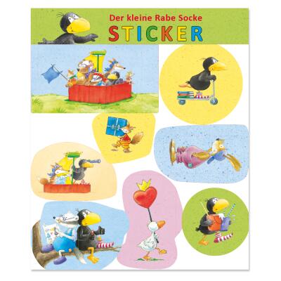 8-teiliges Aufkleber-Set - Sticker - Der kleine Rabe Socke