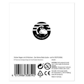8-teiliges Aufkleber-Set - Sticker - Der kleine Rabe Socke