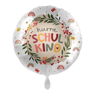 Folienballon - Hurra Schulkind, 43 cm