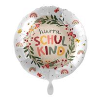 Folienballon - Hurra Schulkind, 43 cm