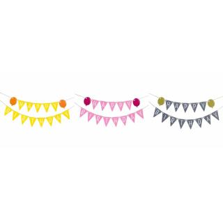 Filz - Wimpelgirlande Happy Birthday -