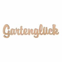 Holz-Schriftzug Gartenglück mit Magnet
