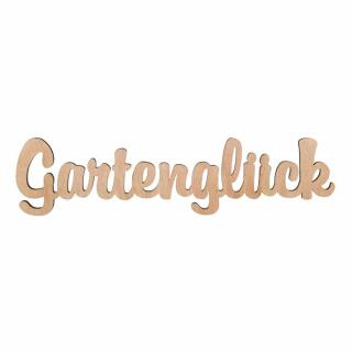 Holz-Schriftzug Gartenglück mit Magnet
