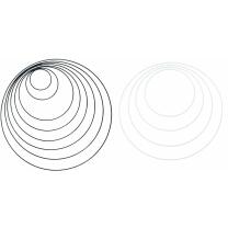Metallring Deko-Ring beschichtet - Auswahl Farbe und...