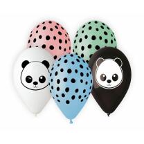 Luftballons - Panda (2), 5 Stück