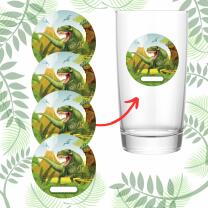 Dinosaurier - Dino - Aufkleber mit Namensfeld für...