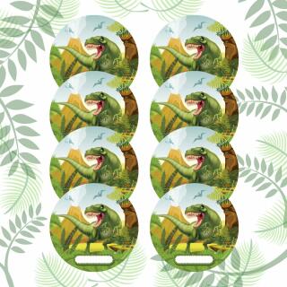 Dinosaurier - Dino - Aufkleber mit Namensfeld für Trinkgläser