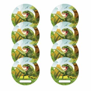 Dinosaurier - Dino - Aufkleber mit Namensfeld für Trinkgläser