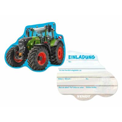 Einladungskarten - Traktor, 8 Stück