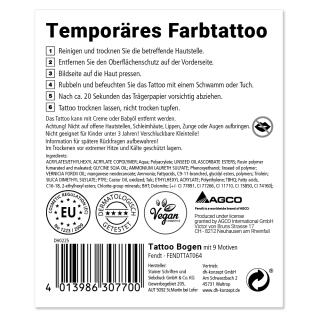 Tattoos - Traktor Fendt - 1 Bogen mit 9 Tattoos