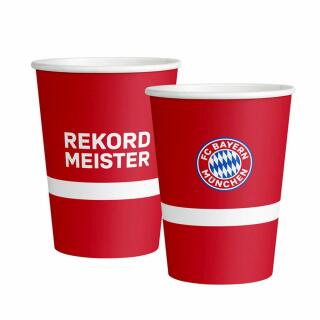 Fußball - FC Bayern München -  Pappbecher 0,5 l, 6 Stück
