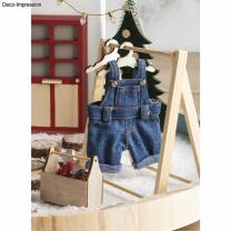 Miniatur Jeans Latzhose 9,5 cm