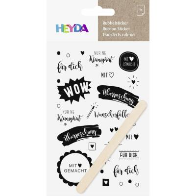 Rubbelsticker Rub-on "Für Dich" schwarz