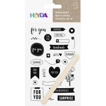 Rubbelsticker Rub-on "For You" schwarz