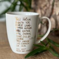 Tasse - Becher Gold  "Frei haben" -  eDITION...
