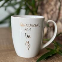 Tasse - Becher Gold  "Glücklichmacher" -...