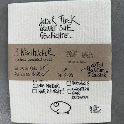 Wischtücher 3er-Set  "Wischgeschichten" -  eDITION GUTE GEISTER