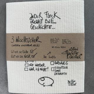 Wischtücher 3er-Set  "Wischgeschichten" -  eDITION GUTE GEISTER