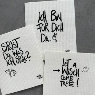 Wischtücher 3er-Set  "Schaumglück" -  eDITION GUTE GEISTER