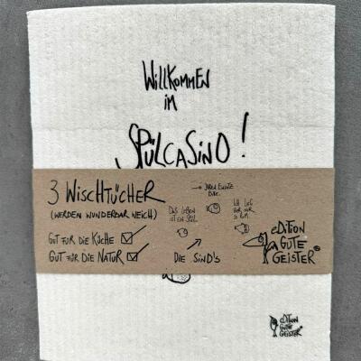 Wischtücher 3er-Set  "Spülcasino" -  eDITION GUTE GEISTER