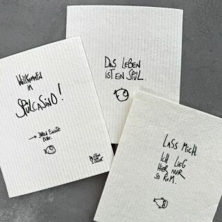 Wischtücher 3er-Set  "Spülcasino" -  eDITION GUTE GEISTER
