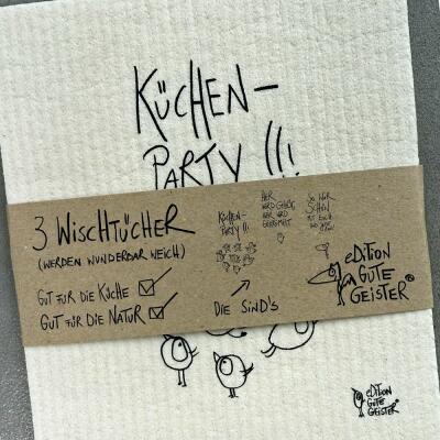 Wischtücher 3er-Set  "Küchenparty" -  eDITION GUTE GEISTER
