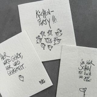 Wischtücher 3er-Set  "Küchenparty" -  eDITION GUTE GEISTER