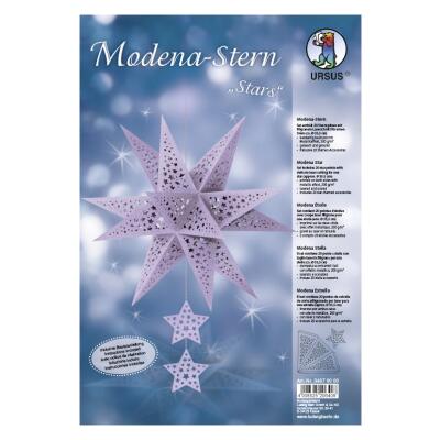 Ursus Modena - Stern Set "Stars" lavendel 35,5 cm Metallic-Effekt (34670000)