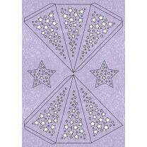 Ursus Modena - Stern Set "Stars" lavendel 35,5 cm Metallic-Effekt (34670000)