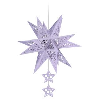 Ursus Modena - Stern Set Mini "Dots" lavendel  25 cm (2 Sterne) Metallic-Effekt (34580000)