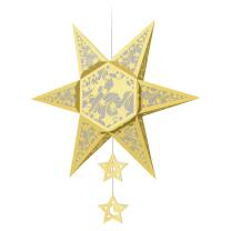 Ursus Silhouetten - Stern Set "Falling Star" gold  40 cm  Metallic-Effekt (33950000) Weihnachtsstern