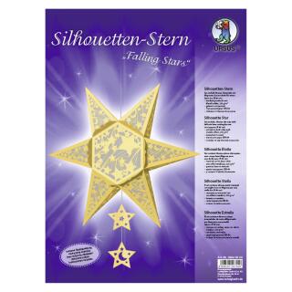 Ursus Silhouetten - Stern Set "Falling Star" gold  40 cm  Metallic-Effekt (33950000) Weihnachtsstern