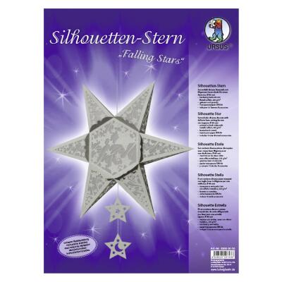 Ursus Silhouetten - Stern Set "Falling Star" silber  40 cm  Metallic-Effekt (33950000) Weihnachtsstern