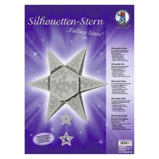 Ursus Silhouetten - Stern Set "Falling Star" silber  40 cm  Metallic-Effekt (33950000) Weihnachtsstern