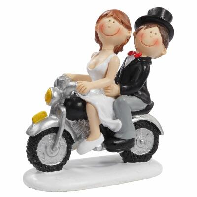 Hochzeitspaar auf Motorrad - Tortendekoration (162)