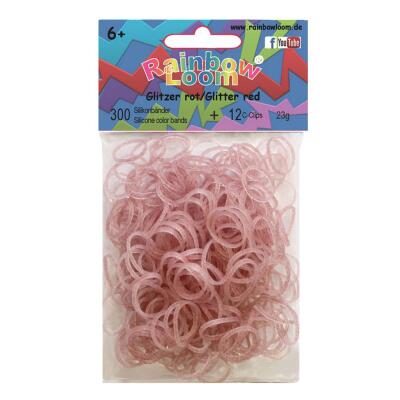 Rainbow Loom® Glitzer rot