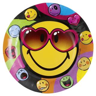 52-teiliges Party-Set Smiley Express Yourself - Teller Becher Servietten für 16 Personen