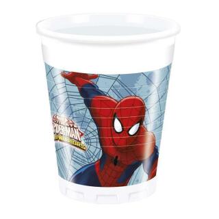 37-teiliges Party-Set Spiderman Web Warriors - Teller Becher Servietten Tischdecke für 8 Kinder