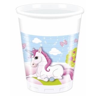 36-teiliges Party-Set Einhorn (Procos) - Unicorn - Teller Becher Servietten für 8 Kinder