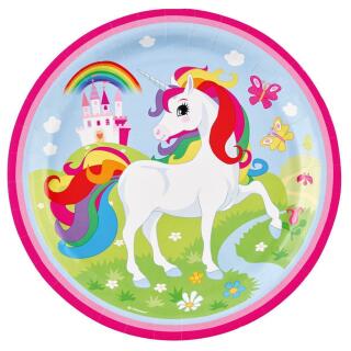 36-teiliges Party-Set Einhorn (Amscan) - Unicorn - Teller Becher Servietten für 8 Kinder