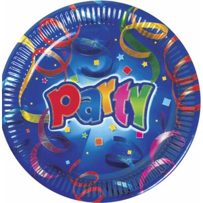 Party Streamers  - Teller - Pappteller,  8 Stück