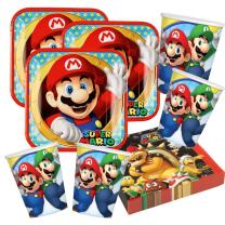 52-teiliges Party-Set Super Mario - Teller Becher...