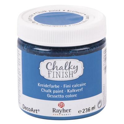 Rayher Chalky Finish Kreidefarbe 236 ml - Farbauswahl Nr. 374 azurblau