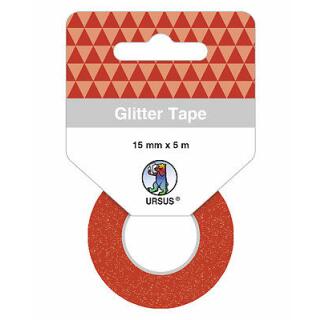 Ursus Glitter tape Glitzerband Klebeband 15 mm x 5 m * Auswahl hellrot (09)