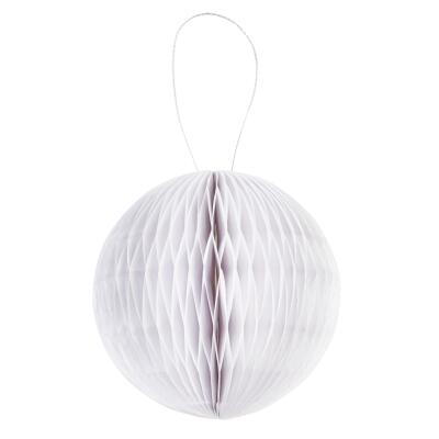 3D Wabenball  aus Papier 8 cm (4 Stück) oder 15 cm (2 Stück) Honeycomb - Auswahl Weiß 15 cm - 2 Stück